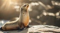 A_beautiful_shot_of_a_California_sea_lion_seal_3 Royalty Free Stock Photo