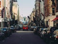 Beautiful shot of cars in traffic in the streets of London