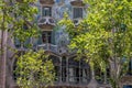 Beautiful shot of the Casa Batllo of Gaudi in Barcelona, Spain