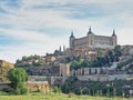 Beautiful shot of cityscape of Toldeo in Spain under a cloudy blue sky