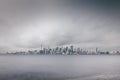 Beautiful shot of the cityscape of Toronto, Ontario, Canada on a gloomy stormy day Royalty Free Stock Photo