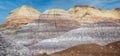 Beautiful shot of the cliffs of Blue Mesa of Petrified Forest National Park, Arizona, USA Royalty Free Stock Photo