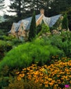 Beautiful shot of the cottage house in The Garden of Morning Calm in Gapyeong