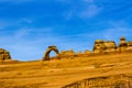 Beautiful shot of the Delicate Arch in Arches National Park, Utah, USA Royalty Free Stock Photo