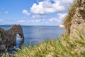 Beautiful shot of the Durdle Door national limestone arch in Dorset, England Royalty Free Stock Photo