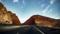 Beautiful shot of an empty road in the middle of Arizona landscapes