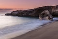 Beautiful shot of the Escullos beach at sunrise in Cabo de Gata, Spain