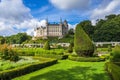 Beautiful shot of the famous Dunrobin Castle, in Sutherland, Scotland Royalty Free Stock Photo