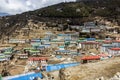 Beautiful shot of the famous Namche Bazaar in Himalaya, Nepal Royalty Free Stock Photo