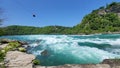 Beautiful shot of the flowing Niagara River, Niagara Gorge Whirlpool Rapids, Canada in summer Royalty Free Stock Photo