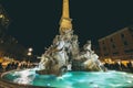 Beautiful shot of the fountain of the Four Rivers in Piazza Navona Rome in Italy