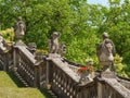 Beautiful shot of a garden of Wurzberg Residence in Wurzberg, Germany