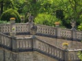 Beautiful shot of a garden of Wurzberg Residence in Wurzberg, Germany