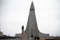 Beautiful shot of the Hallgrimskirkja Lutheran parish church in Reykjavik, Iceland