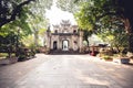 Beautiful shot of a historic Buddhist Temple in Hanoi City, Vietna