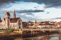 Beautiful shot of historic buildings at sunset in Drogheda, Ireland