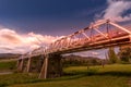 Beautiful shot of the historic Tharwa bridge near Canberra in Australia Royalty Free Stock Photo