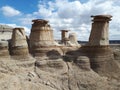 Beautiful shot of a hoodoo near Drumheller, Alberta Royalty Free Stock Photo