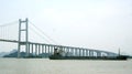 Beautiful shot of the Humen Pearl River Bridge at Dongguan City in Guangdong, China