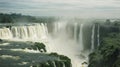 A beautiful shot of Iguazu Falls, border between Brazil and Argentina. Royalty Free Stock Photo