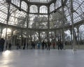 Beautiful shot inside madrid crystal palace located at retiro park