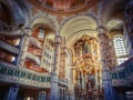 Beautiful shot of the interior of the Frauenkirche in Dresden, Germany