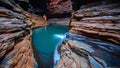 Beautiful  shot of the Karijini National Park Gorges Pilbra in Australia Royalty Free Stock Photo