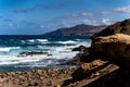 Beautiful shot of the la Pared beach situated on the west coast of Fuerteventura Royalty Free Stock Photo