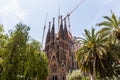 Beautiful shot of the La Sagrada Familia in Barcelona Spain