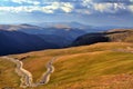 Beautiful shot of the landscape on the Transalpina road, Romania Royalty Free Stock Photo
