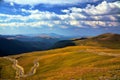 Beautiful shot of the landscape on the Transalpina road, Romania Royalty Free Stock Photo