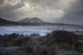 Beautiful shot of Louro Peak, the coast of Galicia, Spain