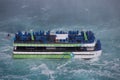 Beautiful shot of the Maid of the Mist boat with passengers Royalty Free Stock Photo