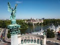 Beautiful shot of Millennium Monument, Hero Square, Budapest Hungary