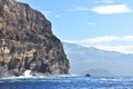 Beautiful shot of the Molokini crater washed by the Pacific ocean waves on a sunny day in Hawaii Royalty Free Stock Photo