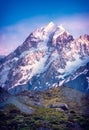 Beautiful shot of Mount Cook in New Zealand on a cold and bright day Royalty Free Stock Photo