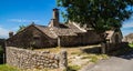 Beautiful shot of old stone houses in La Fage-Saint-Julien, Lozere, France