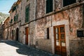 Beautiful shot of old stone wall houses in an old town