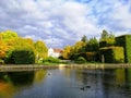 Beautiful shot from Park Oliwski, Gdansk, Poland Royalty Free Stock Photo