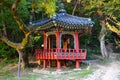 Beautiful shot of a pavilion of traditional Korean architecture in a park in Daejeon, South Korea.