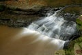 Beautiful shot of a powerful waterfall in Pewits Nest, Wisconsin Royalty Free Stock Photo