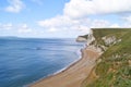 Beautiful shot of the Purbeck Heritage Coast in England during a sunny day