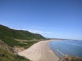 Beautiful shot of the Rhossilli bay beach in Gower, south Wales, United Kingdom
