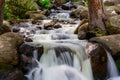 Beautiful shot of rocky cascade waterfall Royalty Free Stock Photo