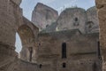 Beautiful shot of Roman ruins and remains of abandoned monumental constructions