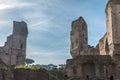 Beautiful shot of Roman ruins and remains of abandoned monumental constructions