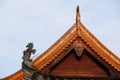Beautiful shot of the roof of the historic Guangji temple in Wuhu Anhui, China