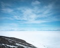 Beautiful shot of the Ross Island in Antarctica Royalty Free Stock Photo