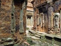 Beautiful shot of the ruins of the Buddhist Preah Ko temple in Angkor, Cambodia