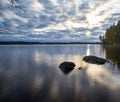 Beautiful shot of Ruotsalainen Lake during the day in Finland Royalty Free Stock Photo